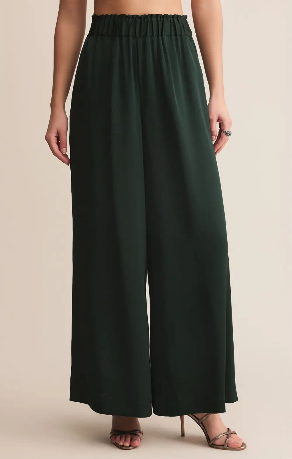 Satin Finish Tailored Fit Pants