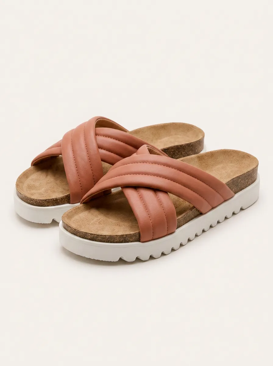 Everyday S Cross Strap Padded Platform Sandals