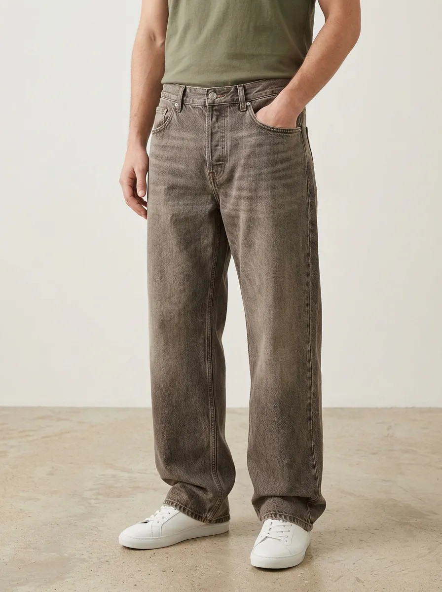 Easygoing Straight Fit Relaxed Fit Men's Casual Denim Pants