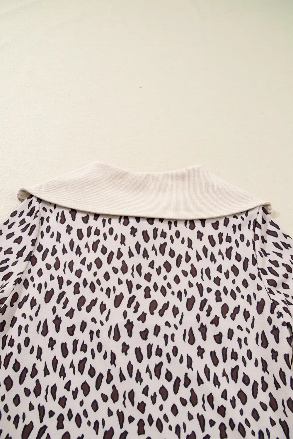 Textured Detail Animal Print Patchwork Zip Front Mini Dress