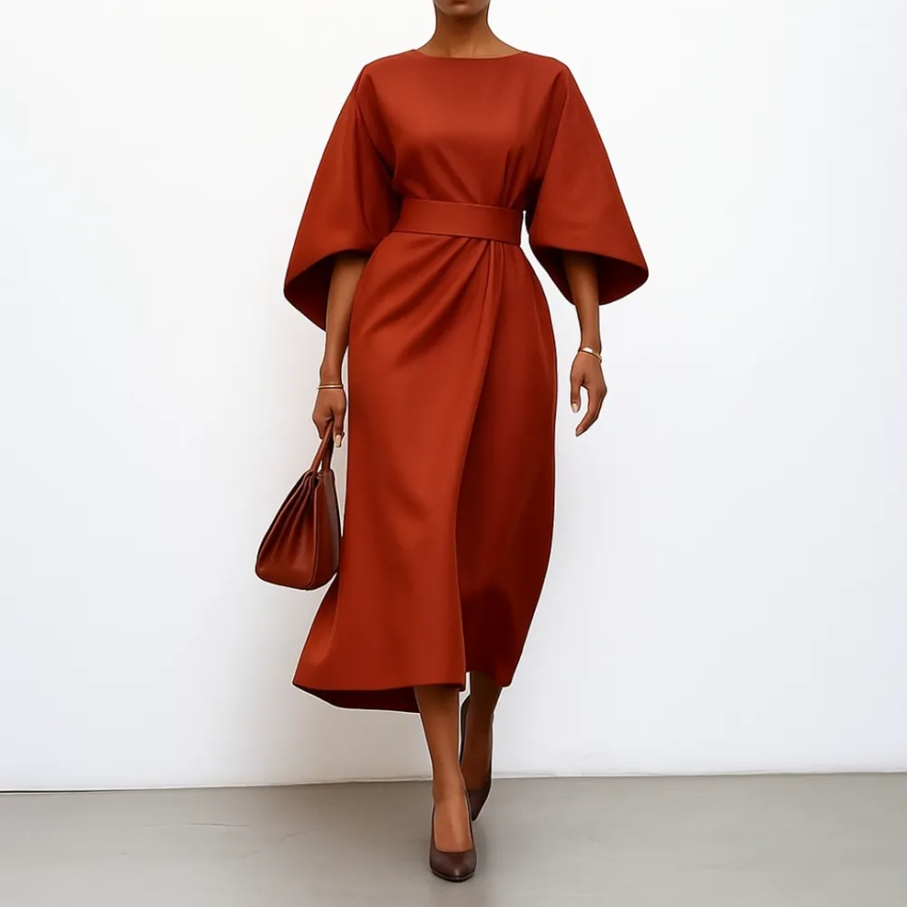  Batwing Sleeve Maxi Dress
