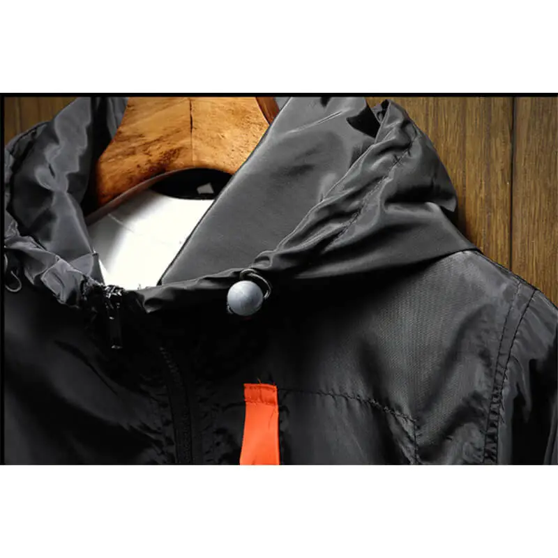 Outdoor Hooded Zip Front Lightweight Jacket