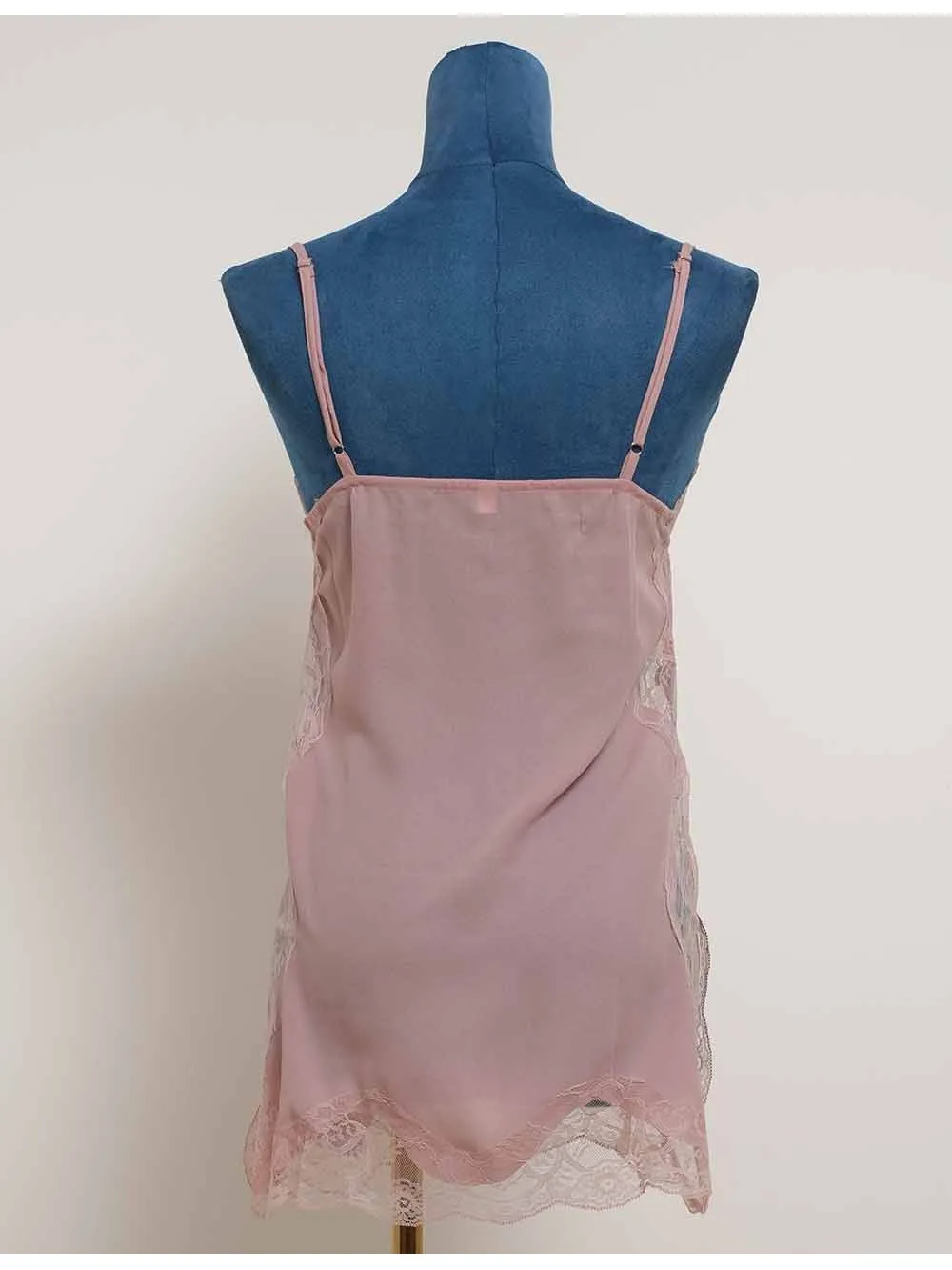 Chic Lace Trim V Neck Side Split Cami Top