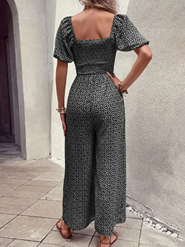 Tailored Everyday Printed Soft Jumpsuit