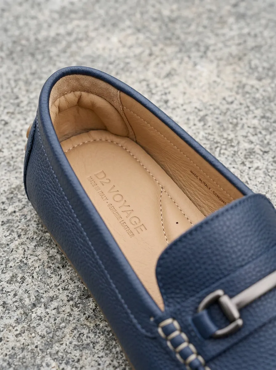 Men's Modern Metal-Buckle Loafers