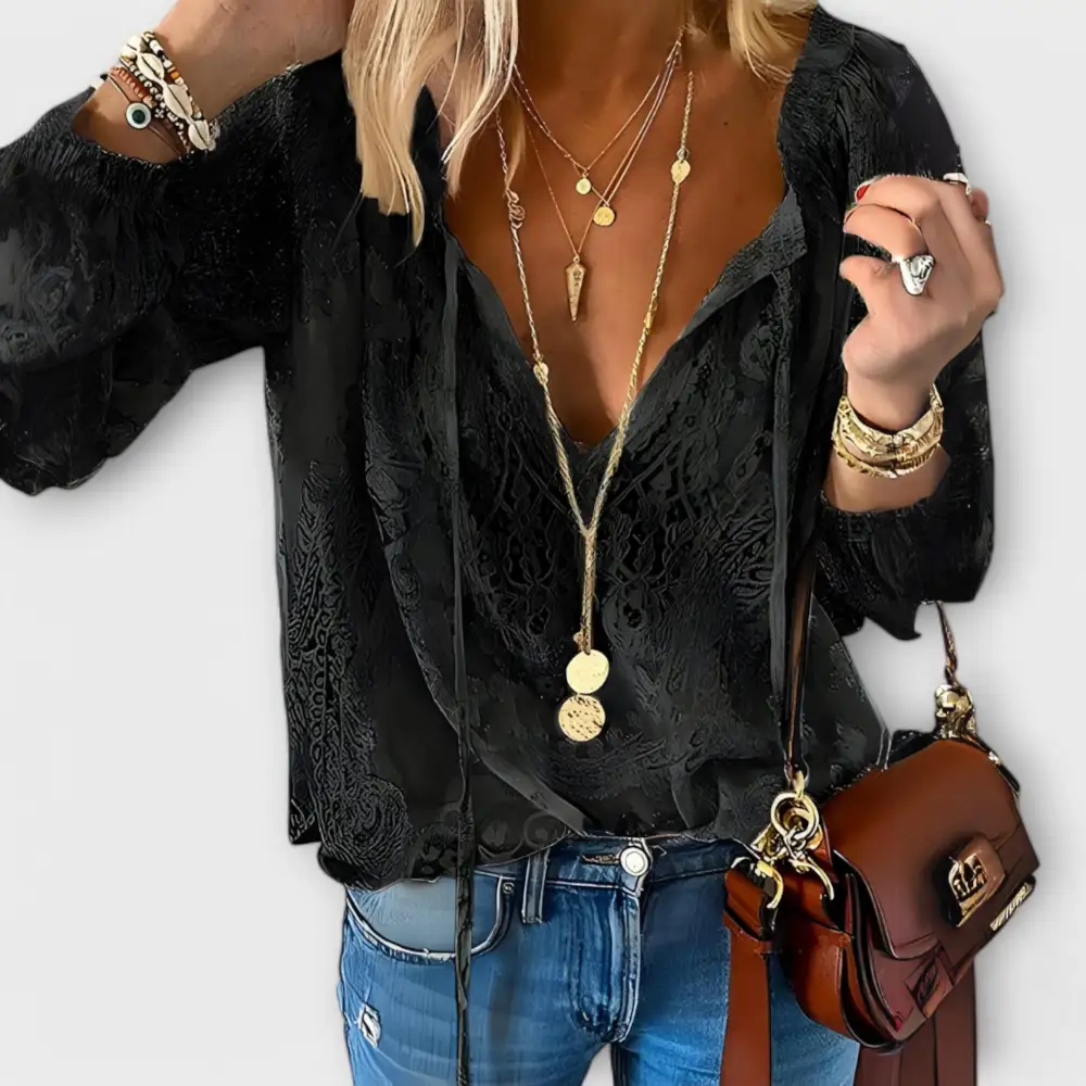Flowing Lace Detail Everyday Blouse