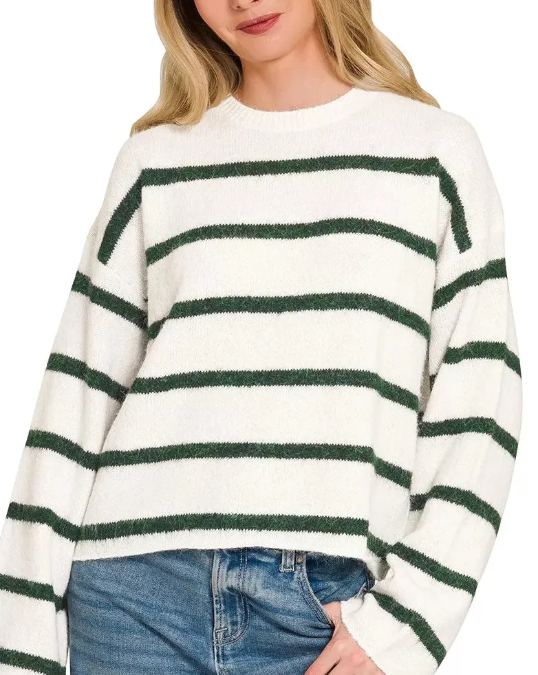 Wool Blend Striped Sweater