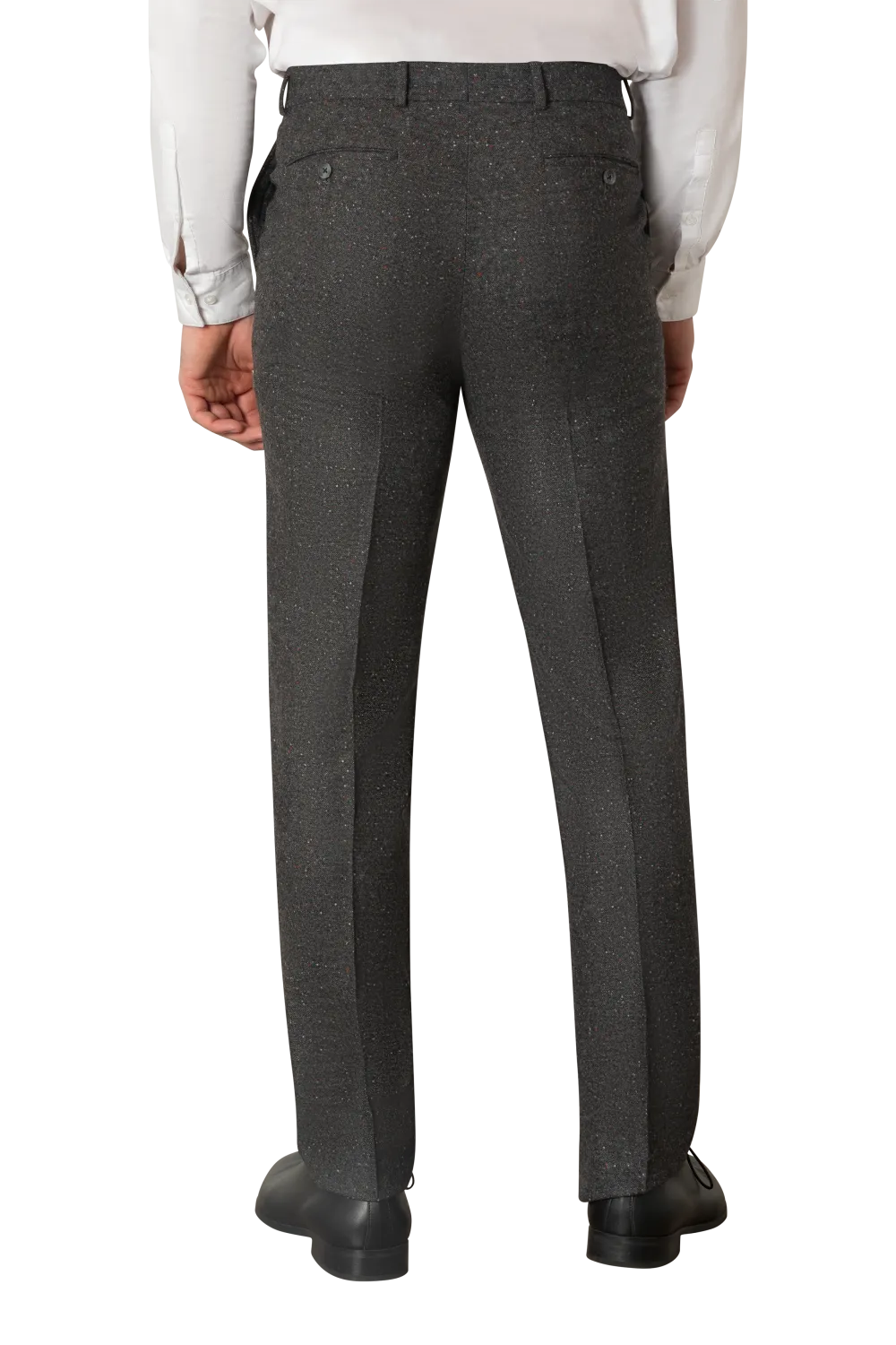 Tailored Flat Front Regular Rise Traditional Fit Trousers