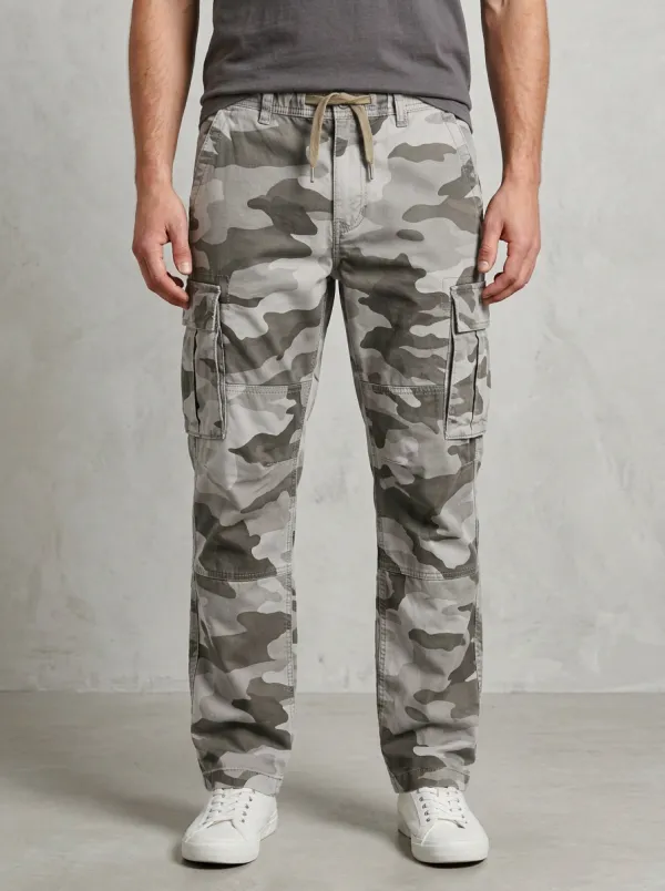 Men's Camouflage Zip Fly Cargo Pants