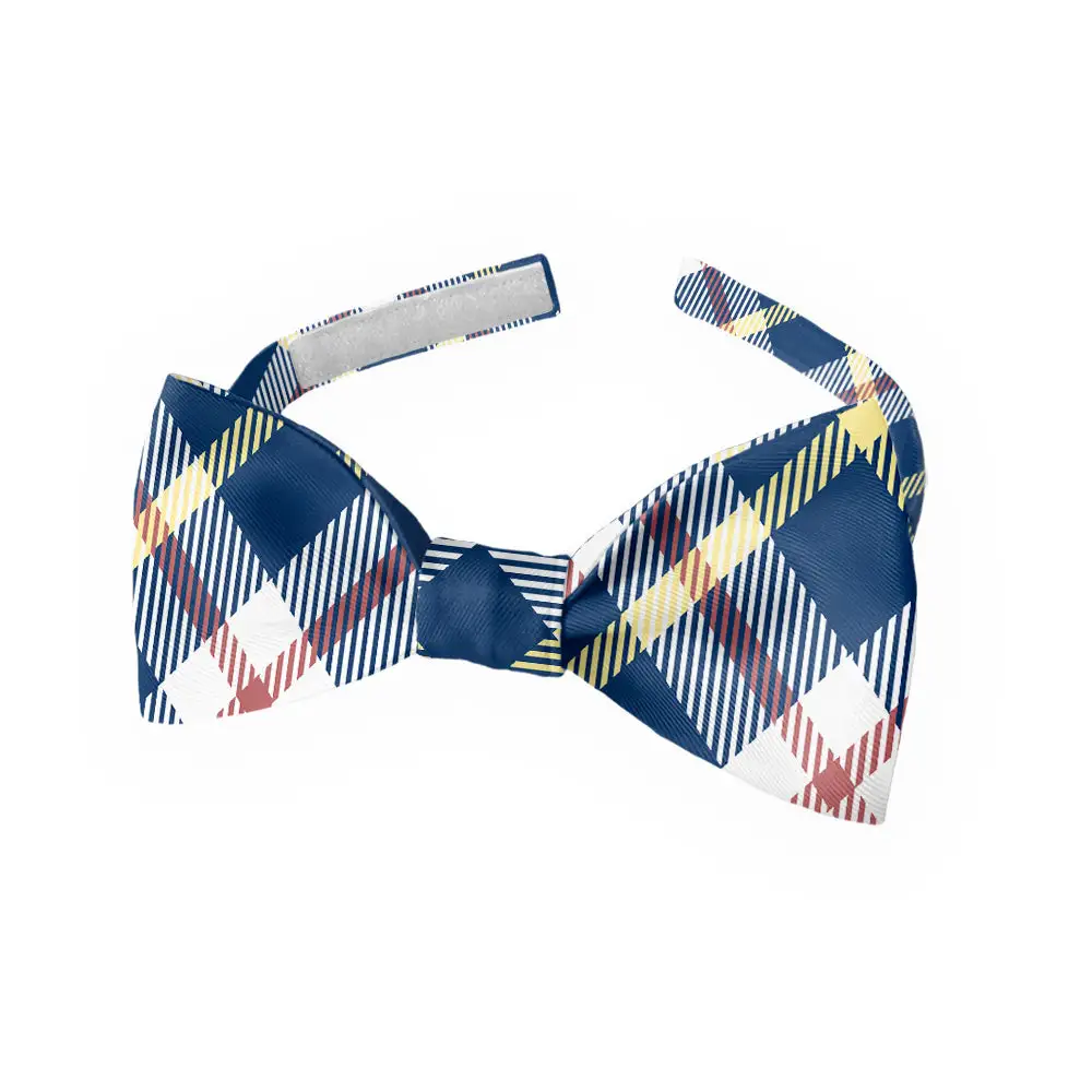 Shaun Plaid Motif Bow Tie