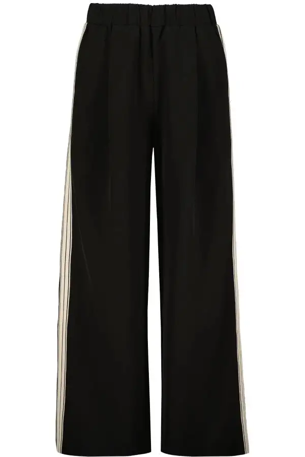 Black Elastic Waist Pull-On Pants