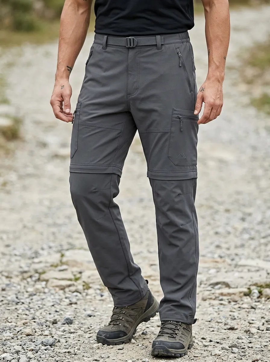 Men's Frontier Tactical Multi-Pocket Waterproof Zip-Off Tactical Cargo Pants