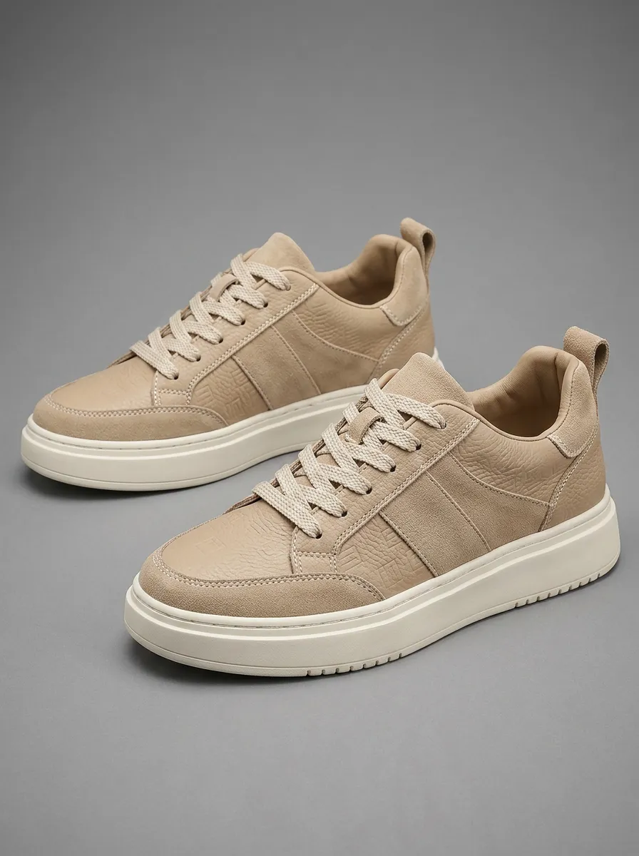 Men's Textured Pattern Casual Patterned Skate Shoes