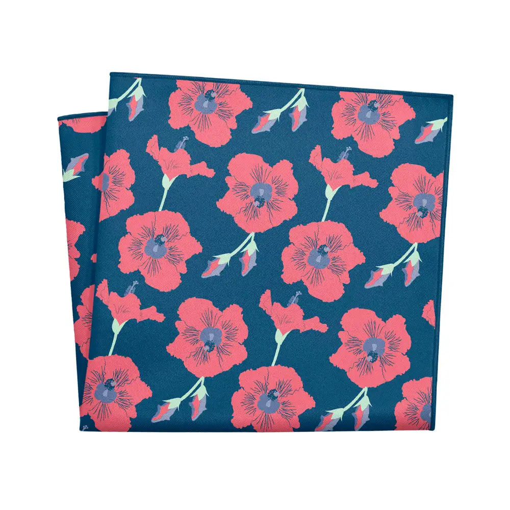 Clean Balanced Floral Pocket Square