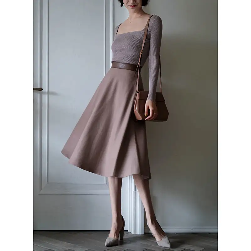 Roomy Casual Everyday Casual Polyester Skirt