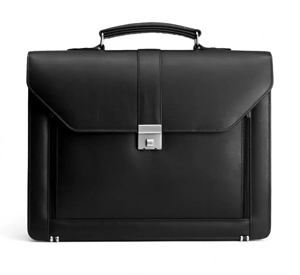 Structured Executive Leather Briefcase