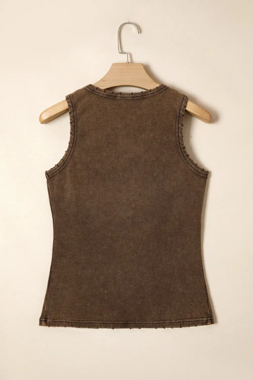 Vintage Distressed Ribbed Mineral Wash Tank Top