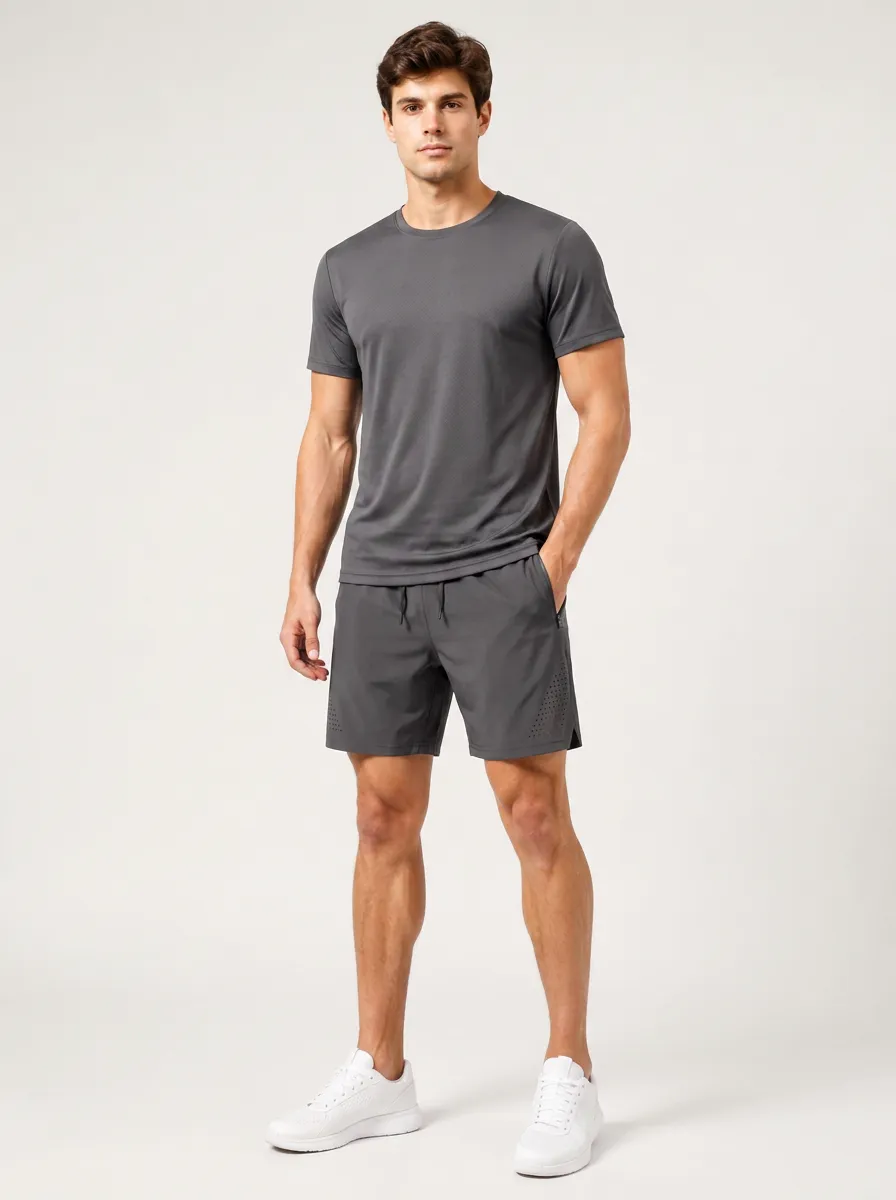 Men's Versatile Printed Workout Fitness Set