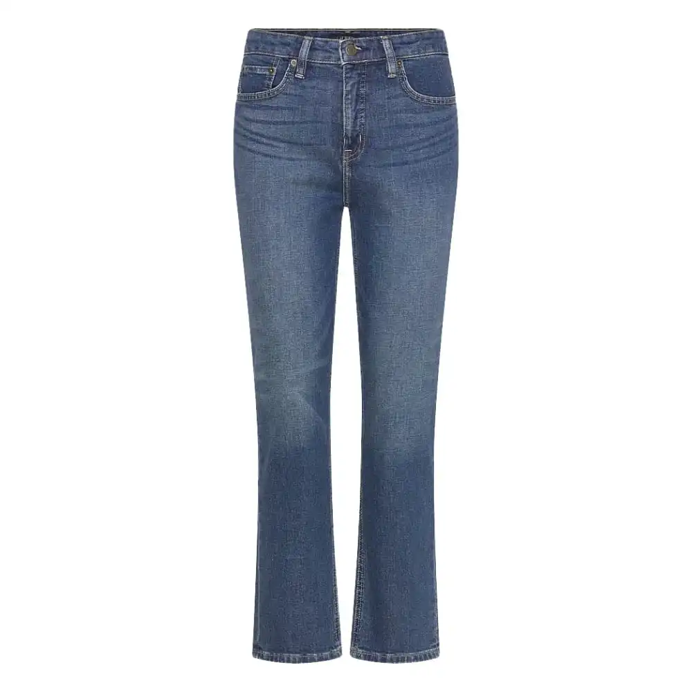Classic Straight-Leg Ankle-Length High-Rise Women's Jeans