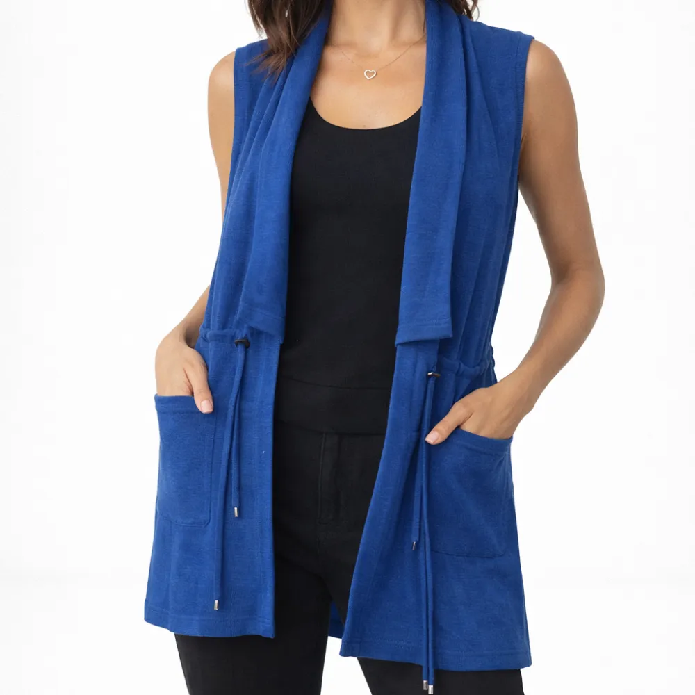 Soft Open Front Cardigan Vest