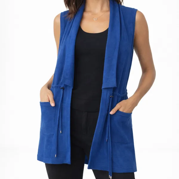 Soft Open Front Cardigan Vest