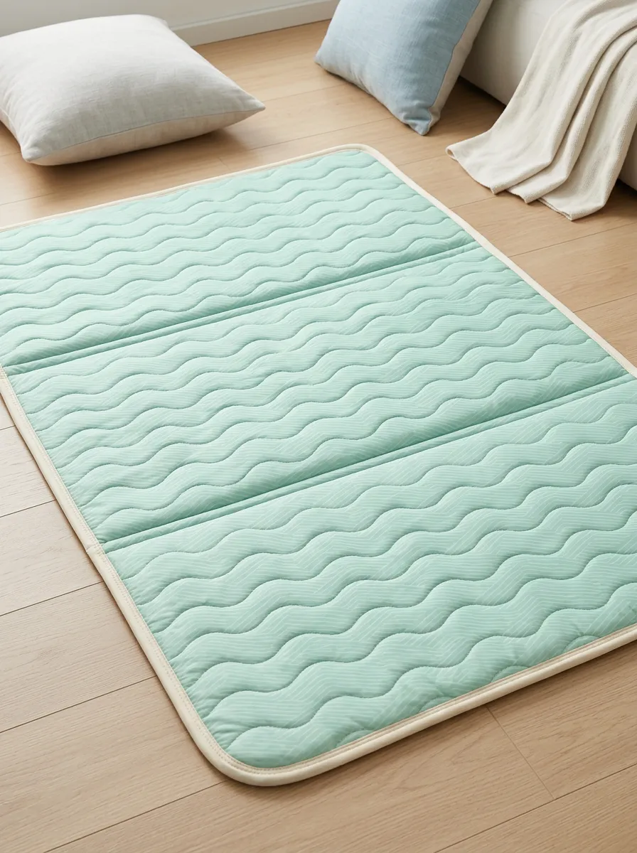 Summer Cooling Mint Wave Pattern Pattern Cooling Mat