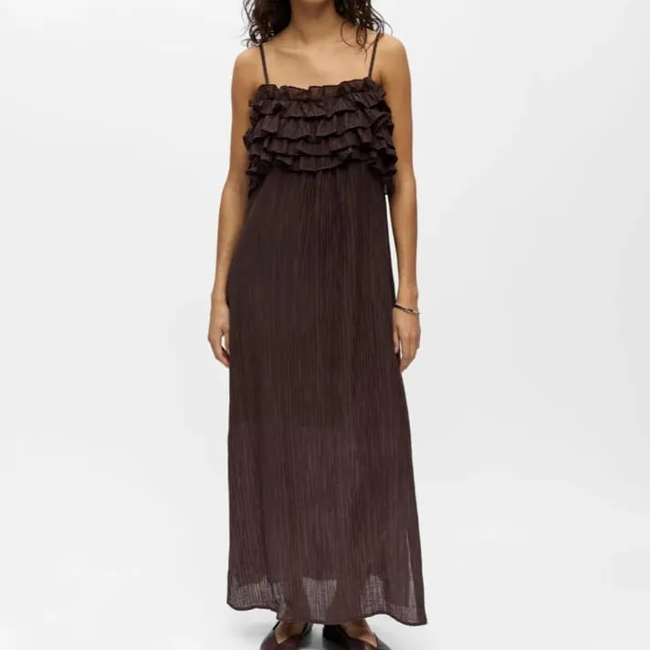 Classic Ruffle Women's Maxi Dress
