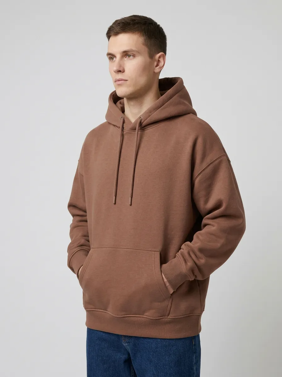 Unisex Plain Fresh Look Hooded Sweatshirt