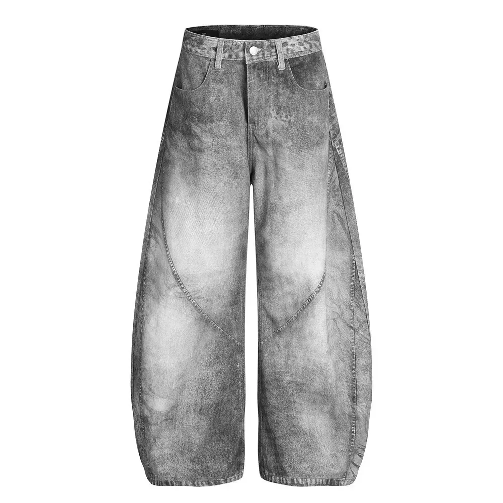 Niche Smoky Grey Slash Denim Jeans