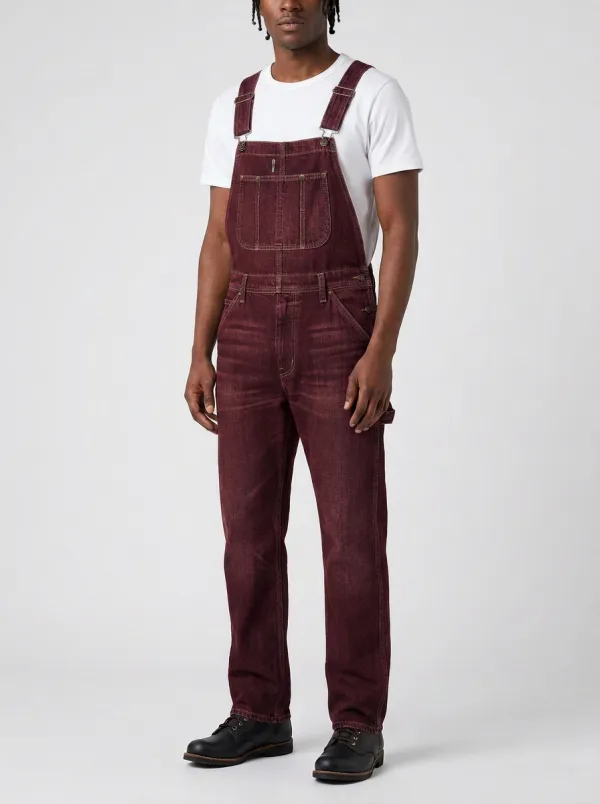 Men's Casual Vintage Style Dark Wash Denim Overalls