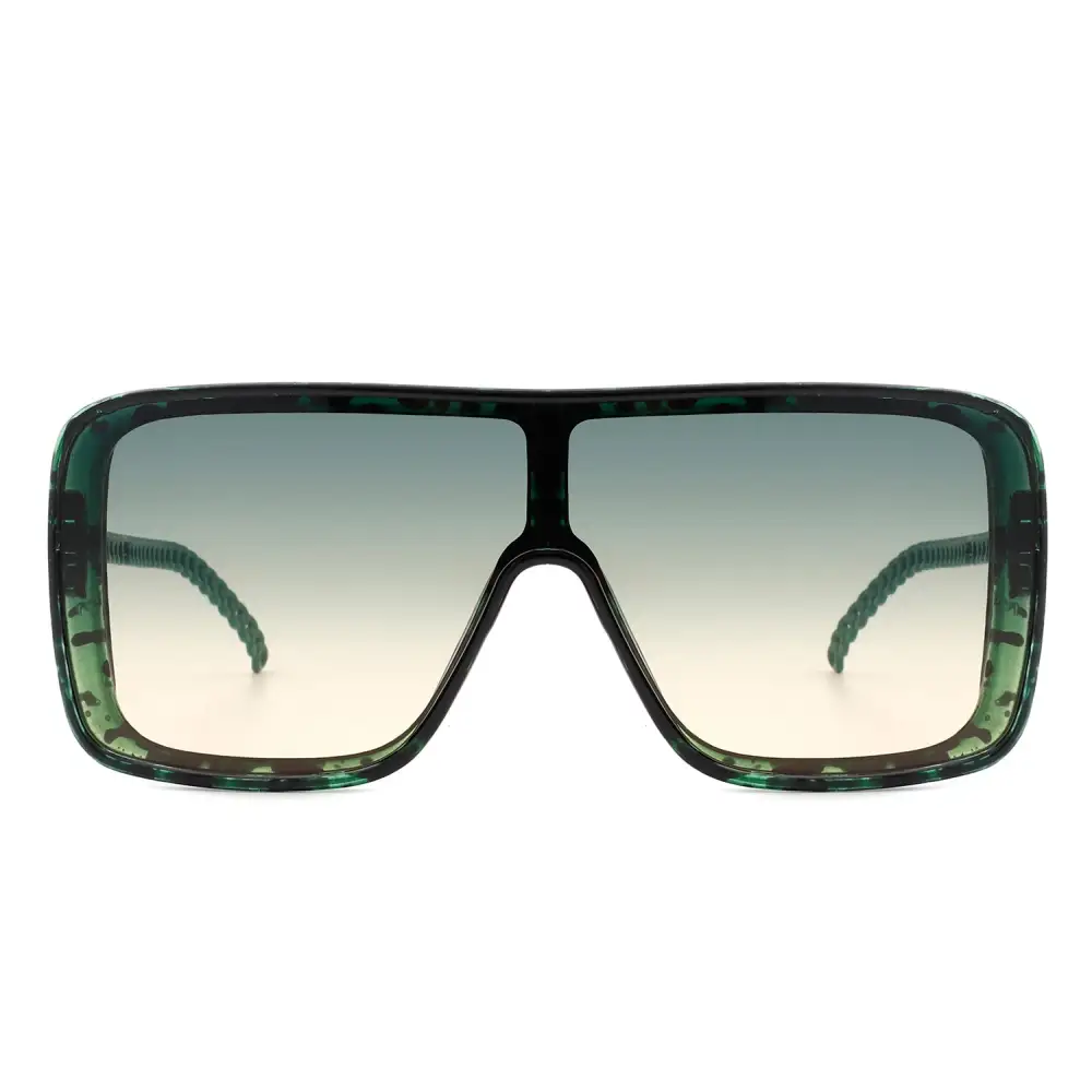Fabric Square Flat Top Frame Sunglasses