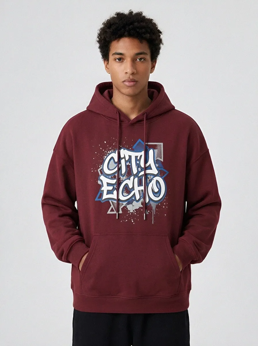 Unisex City Echo Graffiti Streetwear Hoodie