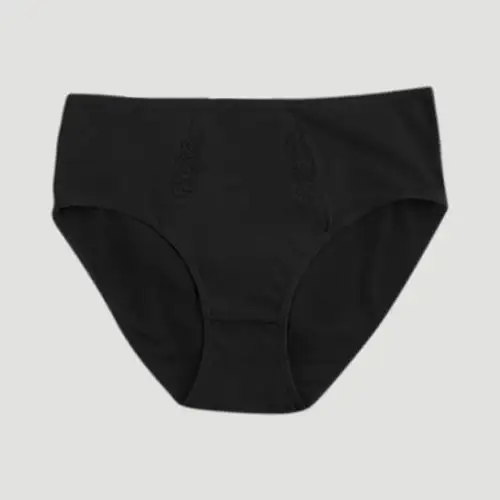 Embroidered Flower-Front Cotton Panty