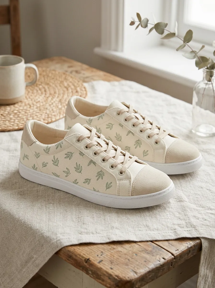 Women's Botanical Nature Lover Leaves Street Skate Shoes
