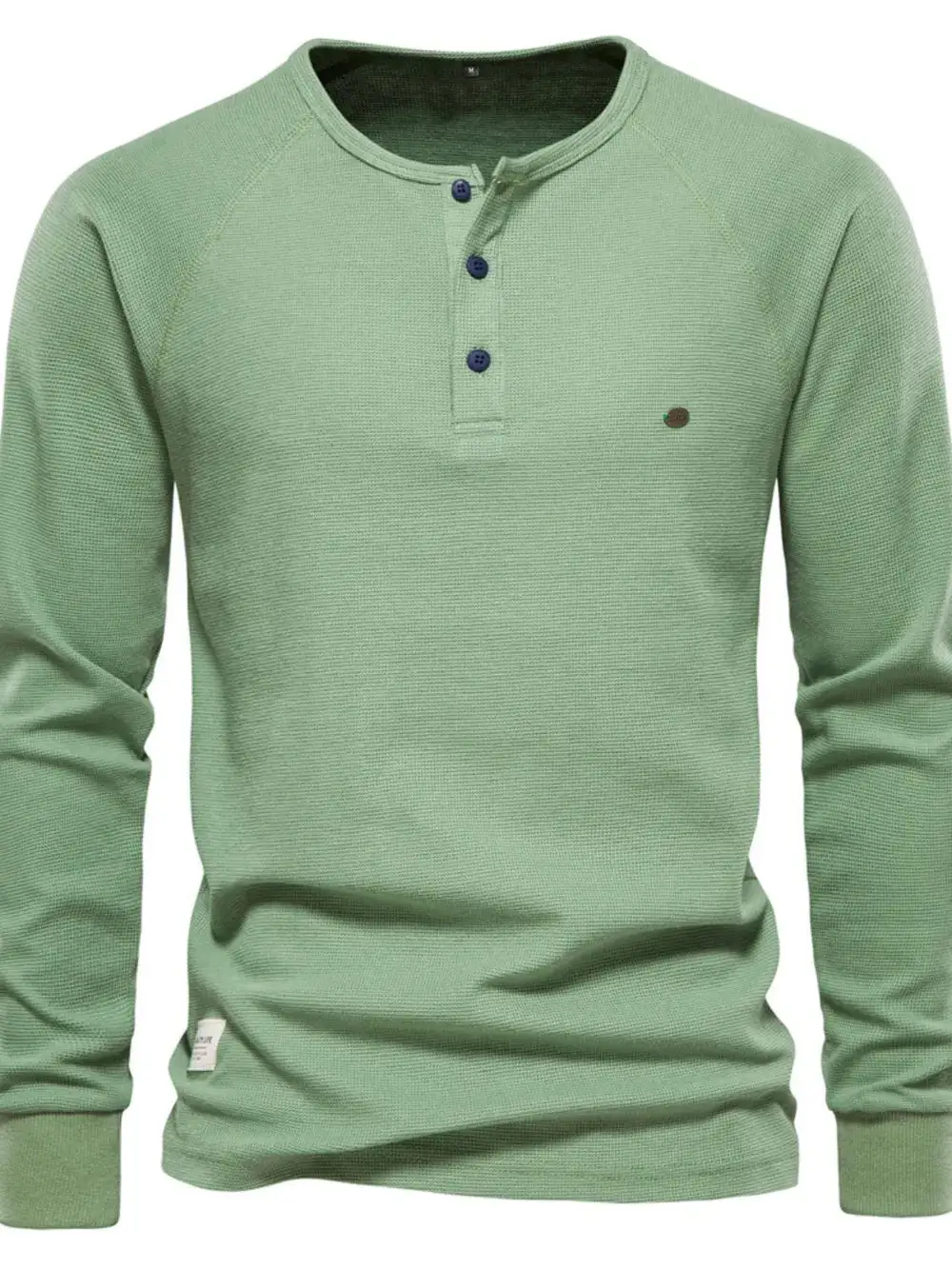 Waffle Knit Crew Neck Tee
