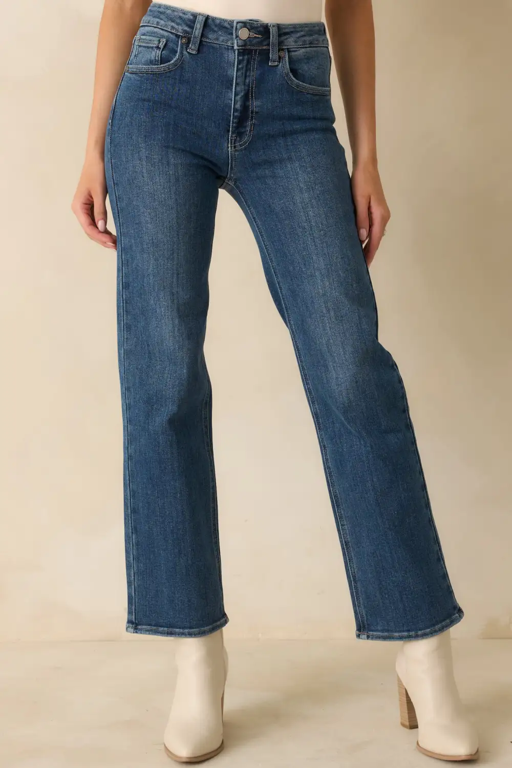 Classic Straight Leg Denim Jeans