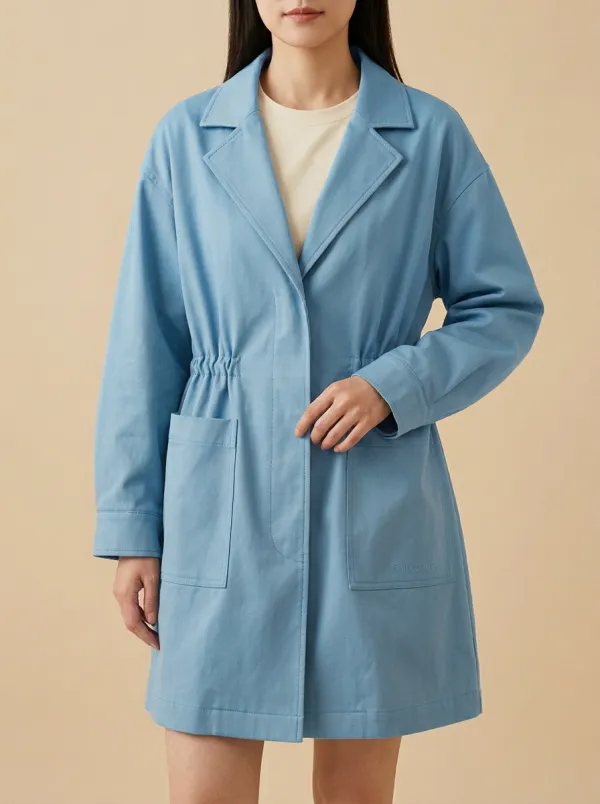 Drawstring Waist Utility Jacket