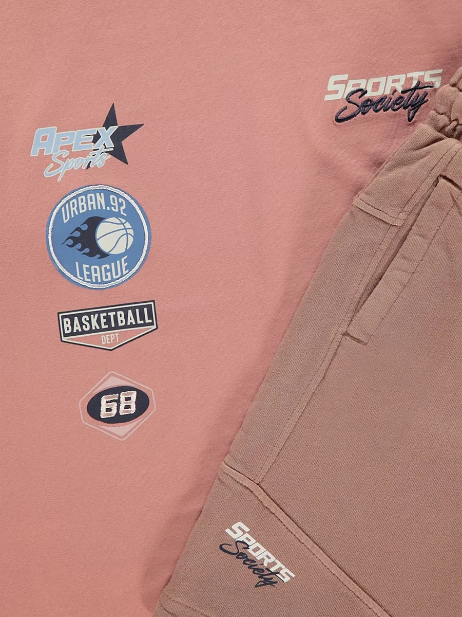 Pink Sport T-Shirt and Shorts Outfit