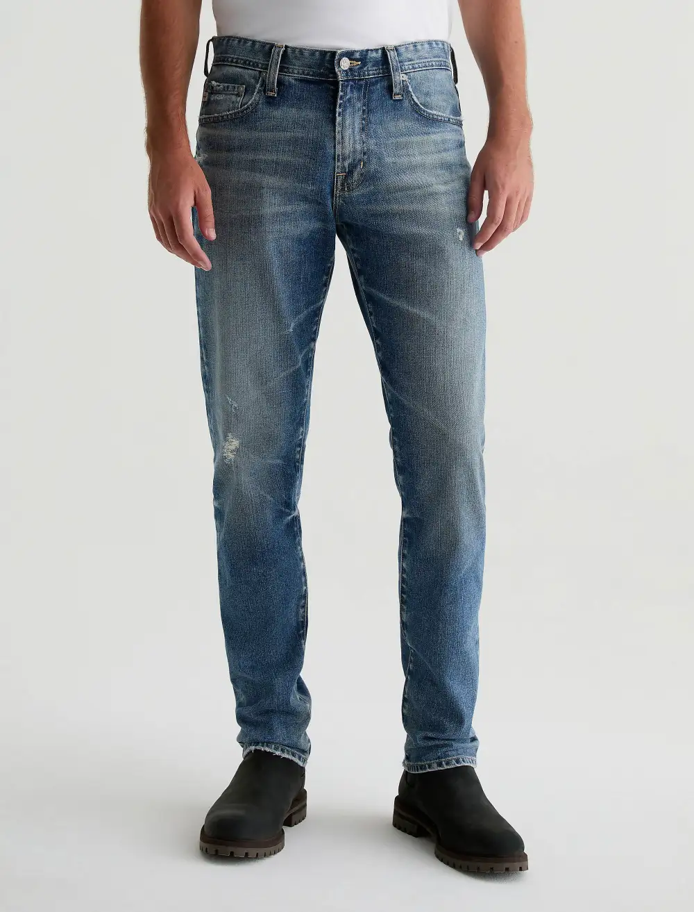 Men's Modern Slim Five Pocket Whiskered Jeans