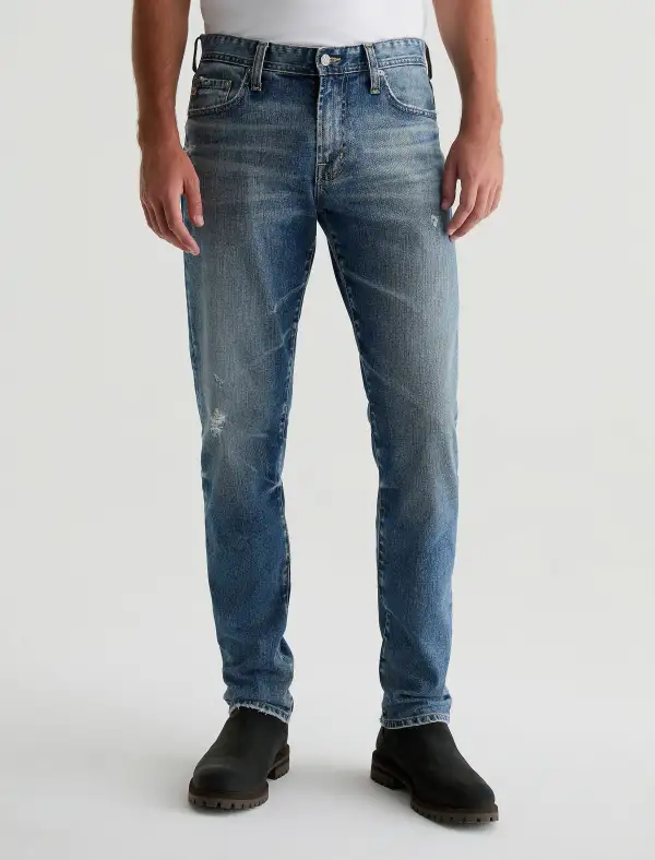 Men's Modern Slim Five Pocket Whiskered Jeans