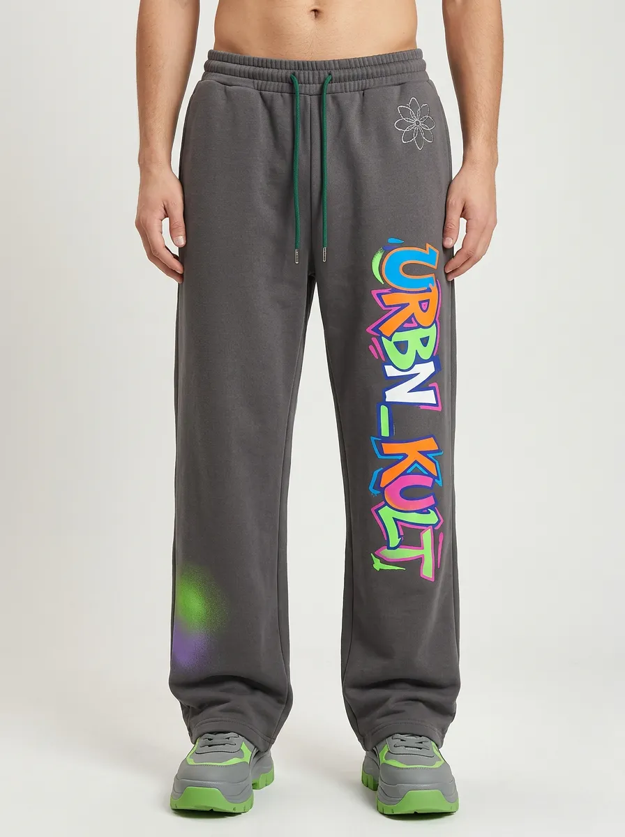 Unisex Streetwear Graffiti Sweatpants