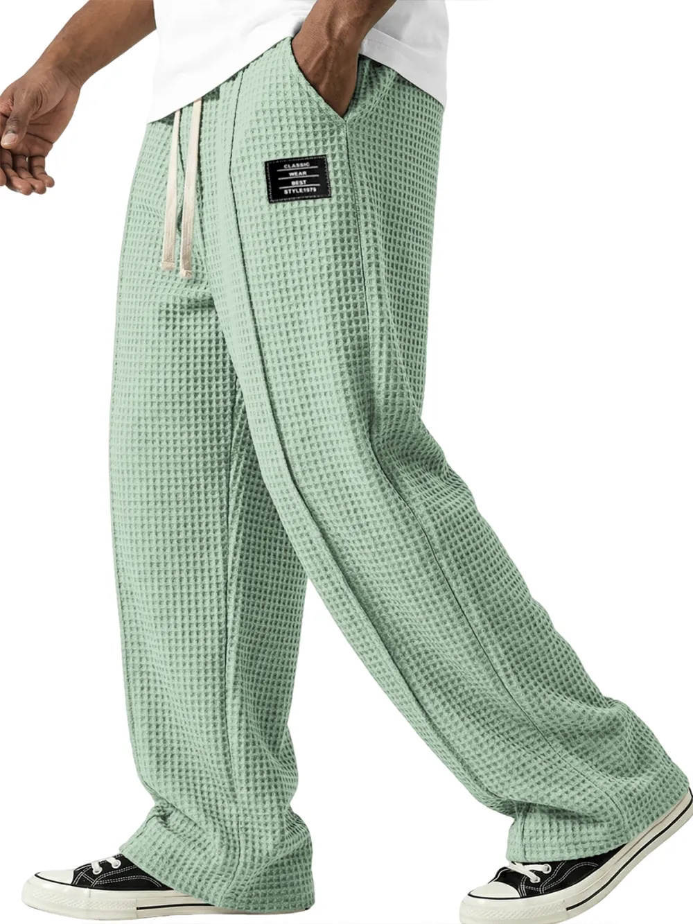 Everyday Textured Knit Seamed Detail Pants