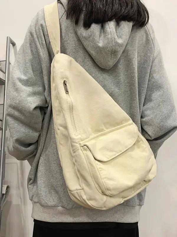 Casual Zip Crossbody Bag