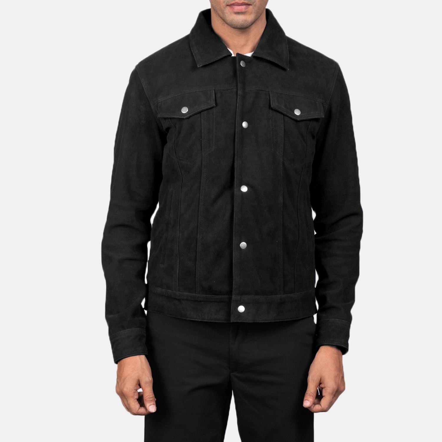 Men's Suede Trucker Jacket