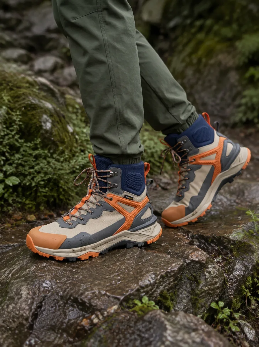 Men's Hiking Outdoor Adventure Colorblock Printed Boots