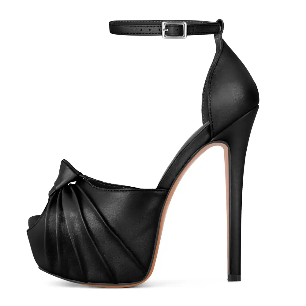 Peep Toe Platform Ankle Strap Stiletto Sandals