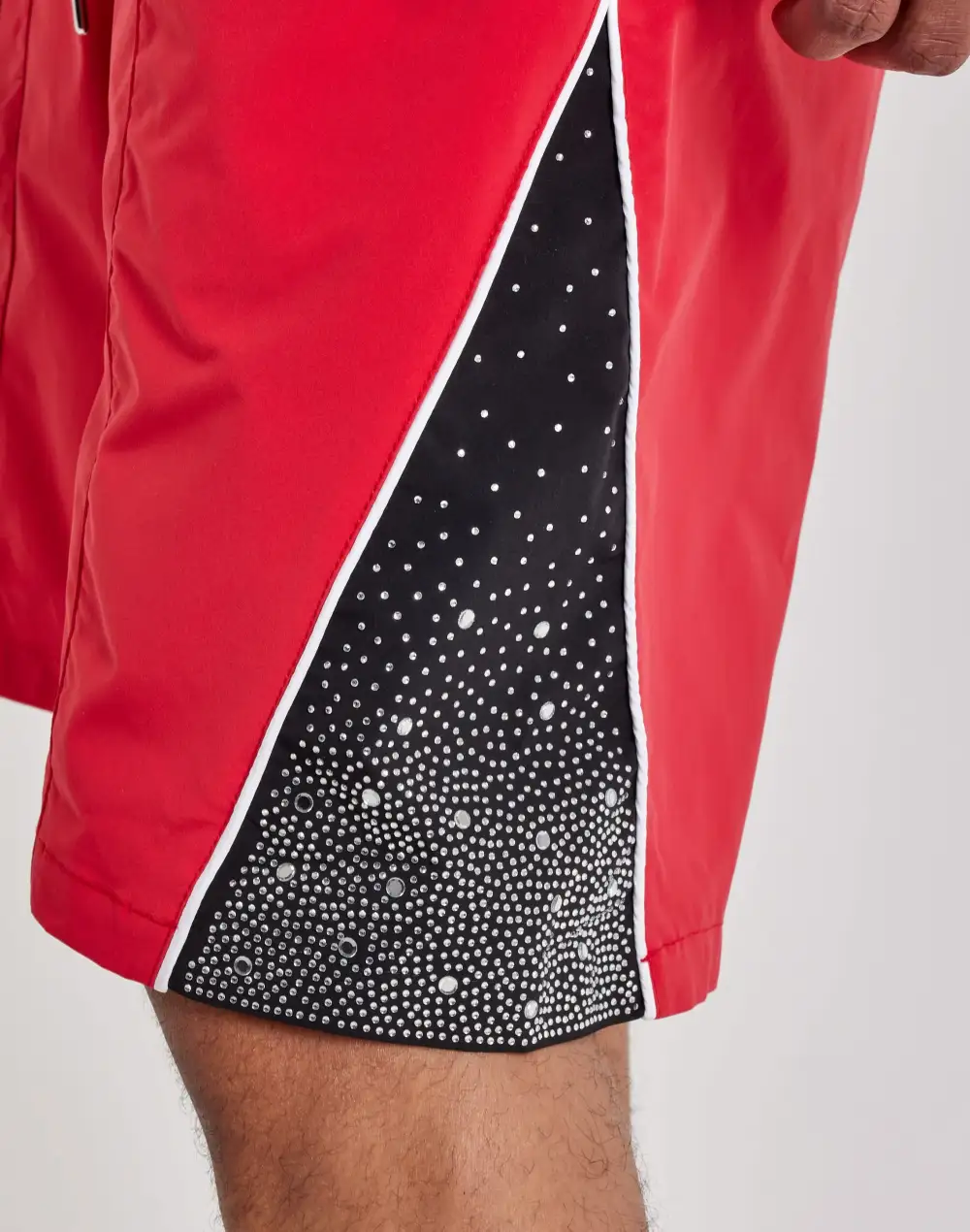 Rhinestone Nylon Shorts