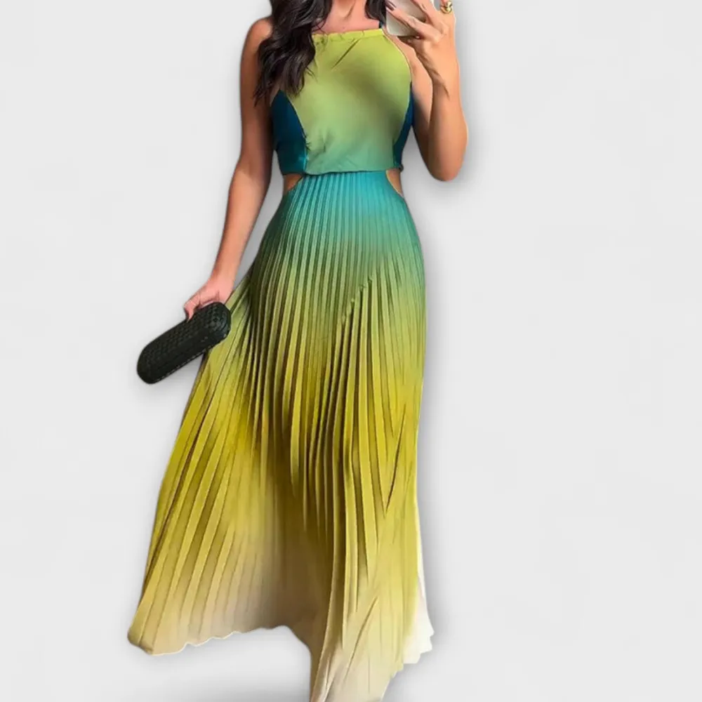 Sleeveless Relaxed Halter Maxi Dress