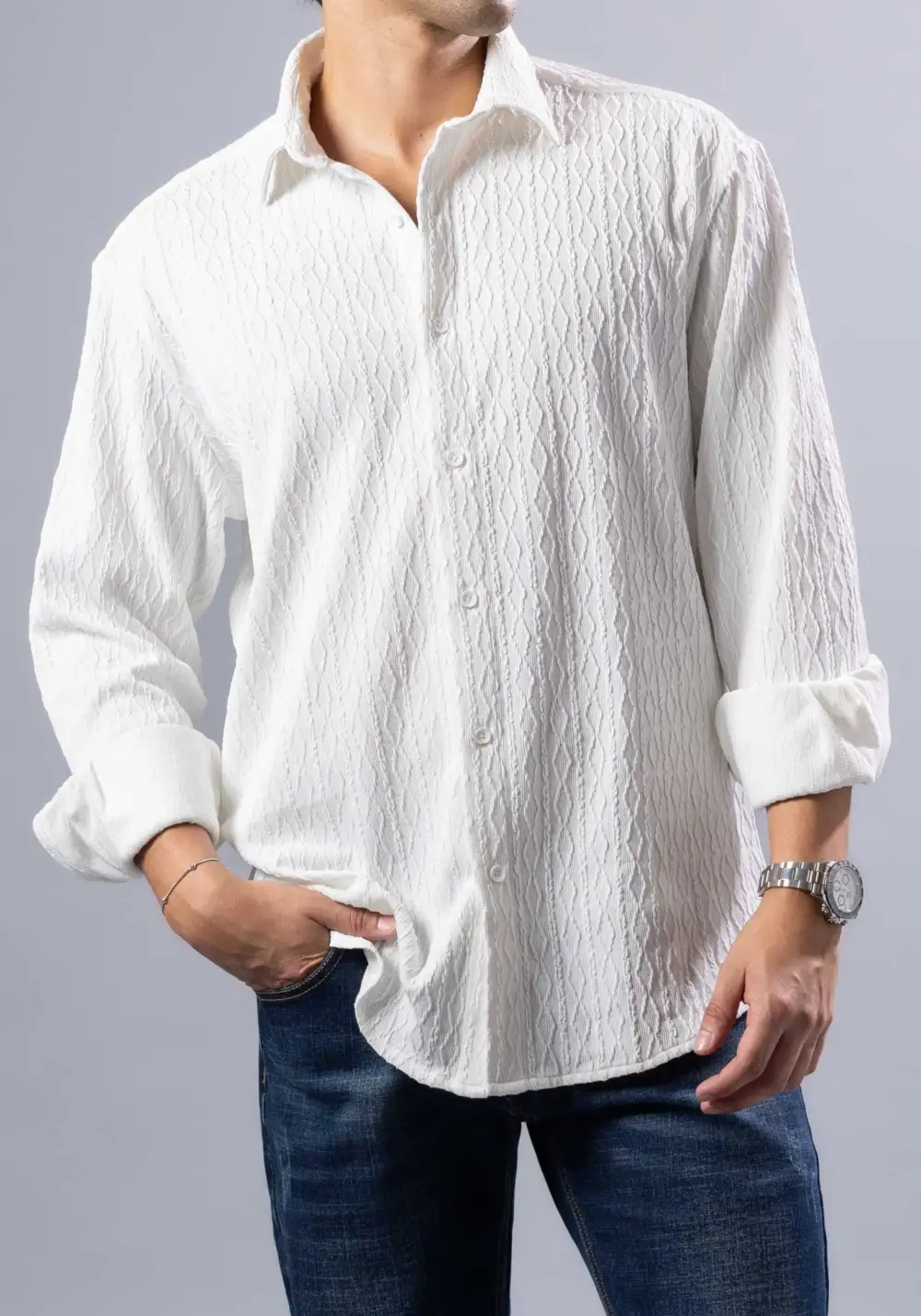 Plaid Button Up Dress Shirt