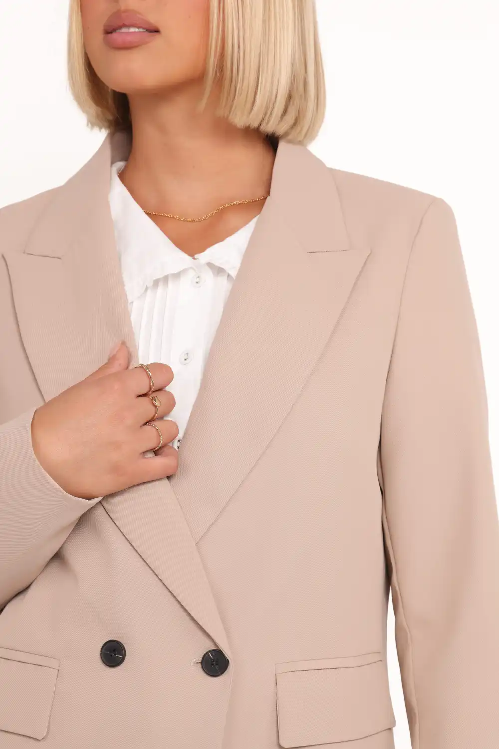 Contemporary Notched Collar Blazer